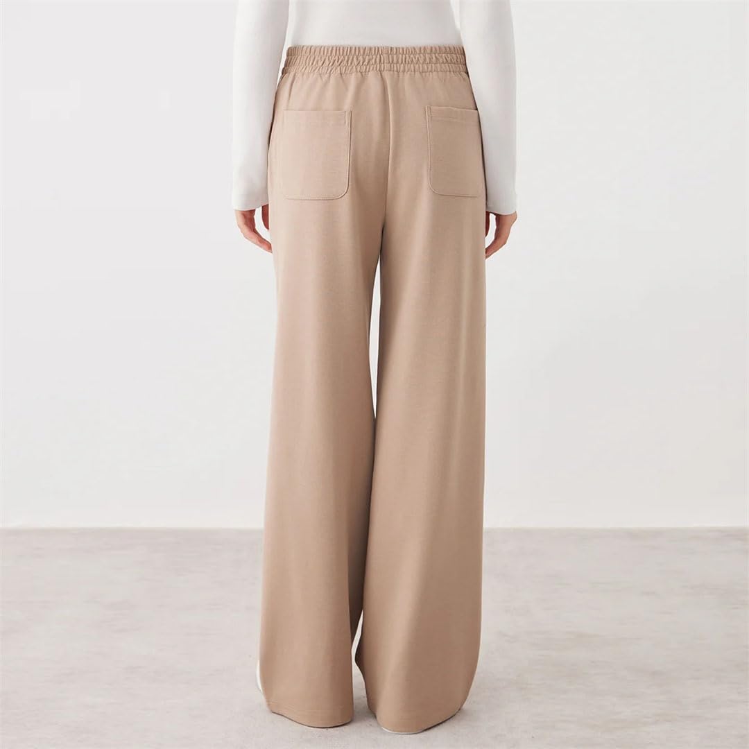 Khaki Straight Leg Trousers