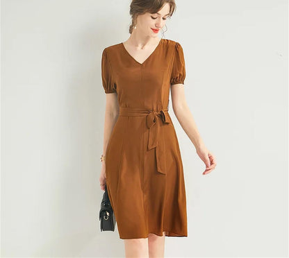 Lace-Up Midi Dress