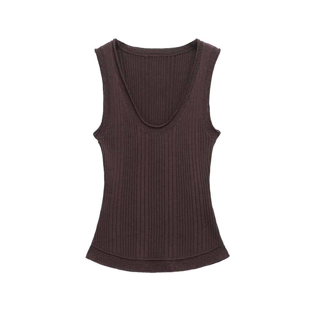 O-Neck Sleeveless Knit Tank Top