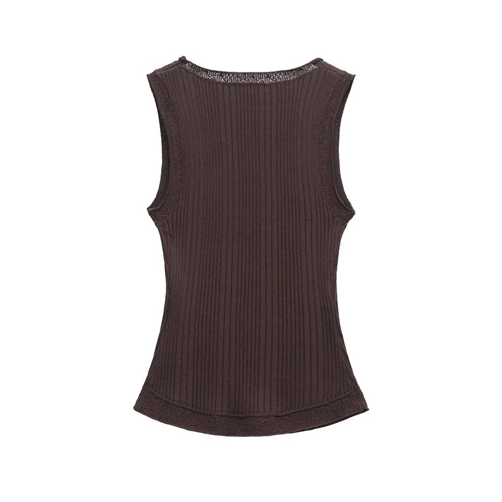O-Neck Sleeveless Knit Tank Top