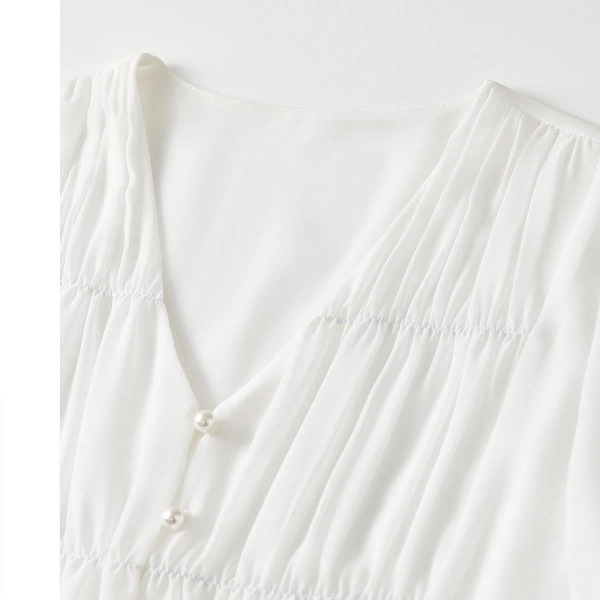 Classic Chiffon Button Down Shirt