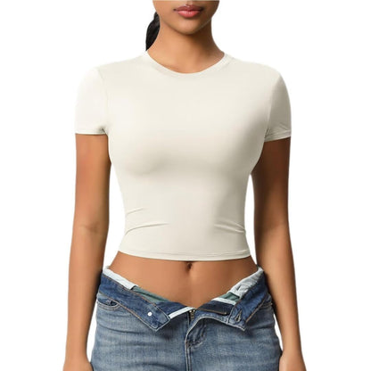 Slim Fit Crop Short Sleeve Tee