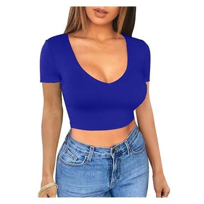 Slim Fit Crop Short Sleeve Tee
