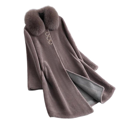 Collar Long Wool Coat