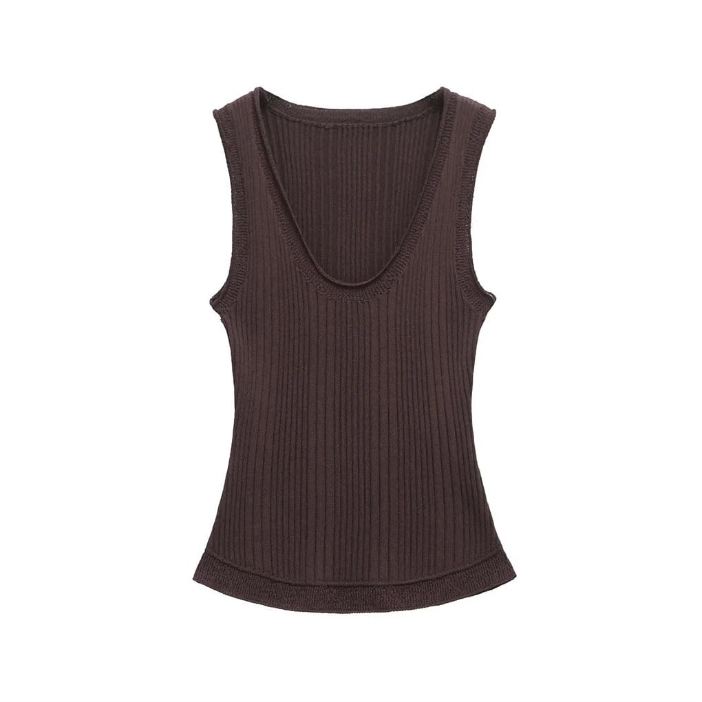 O-Neck Sleeveless Knit Tank Top