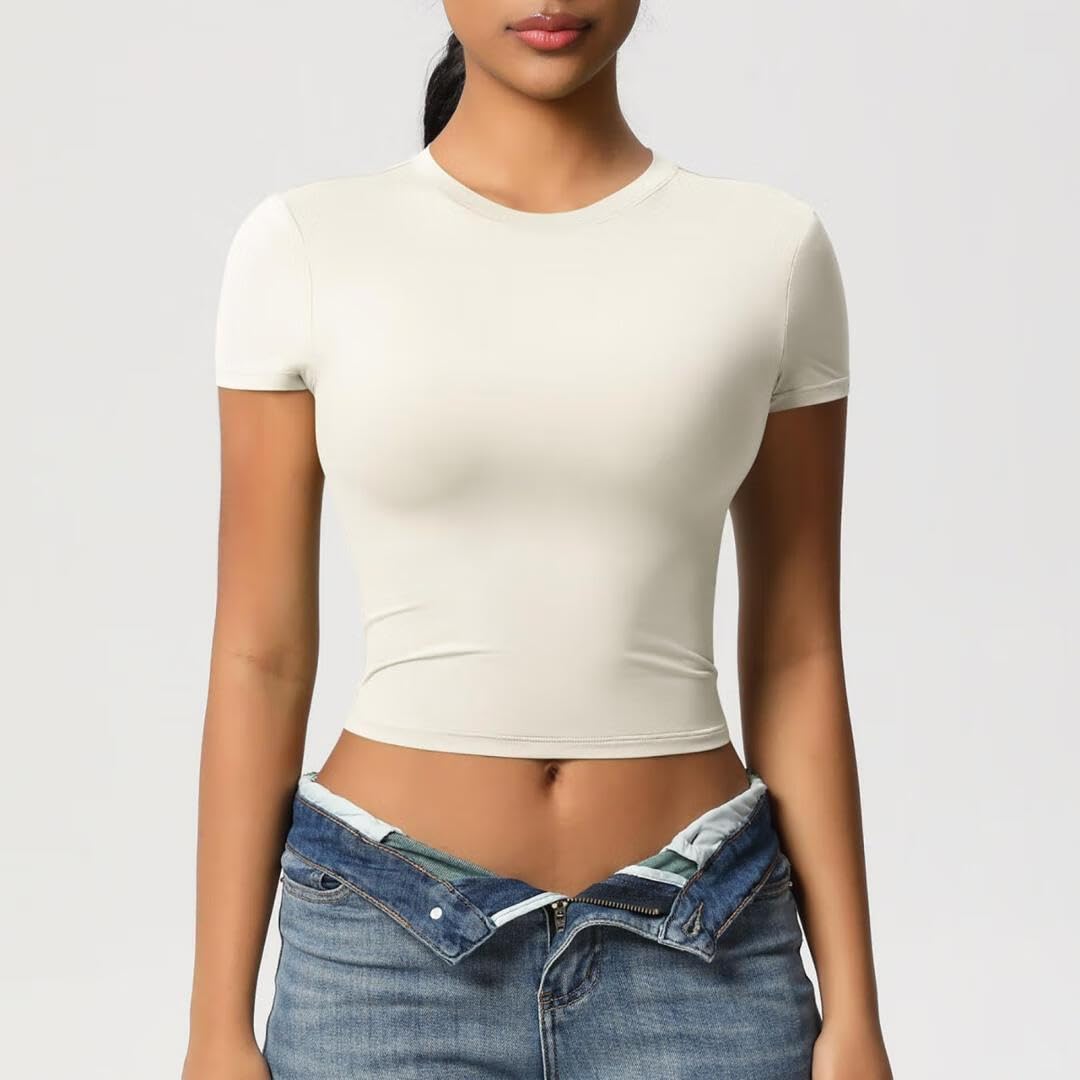 Slim Fit Crop Short Sleeve Tee