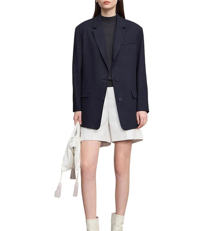 Loose Single-Breasted Blazer Jacket