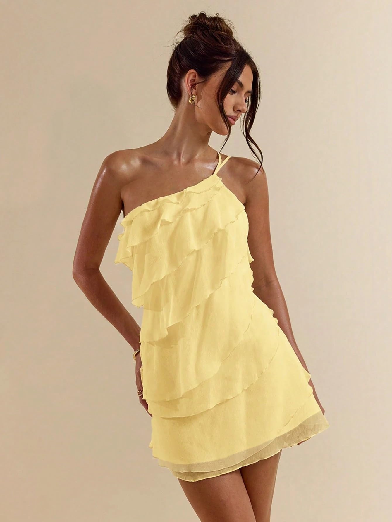 Solid Color Mini Beach Dress