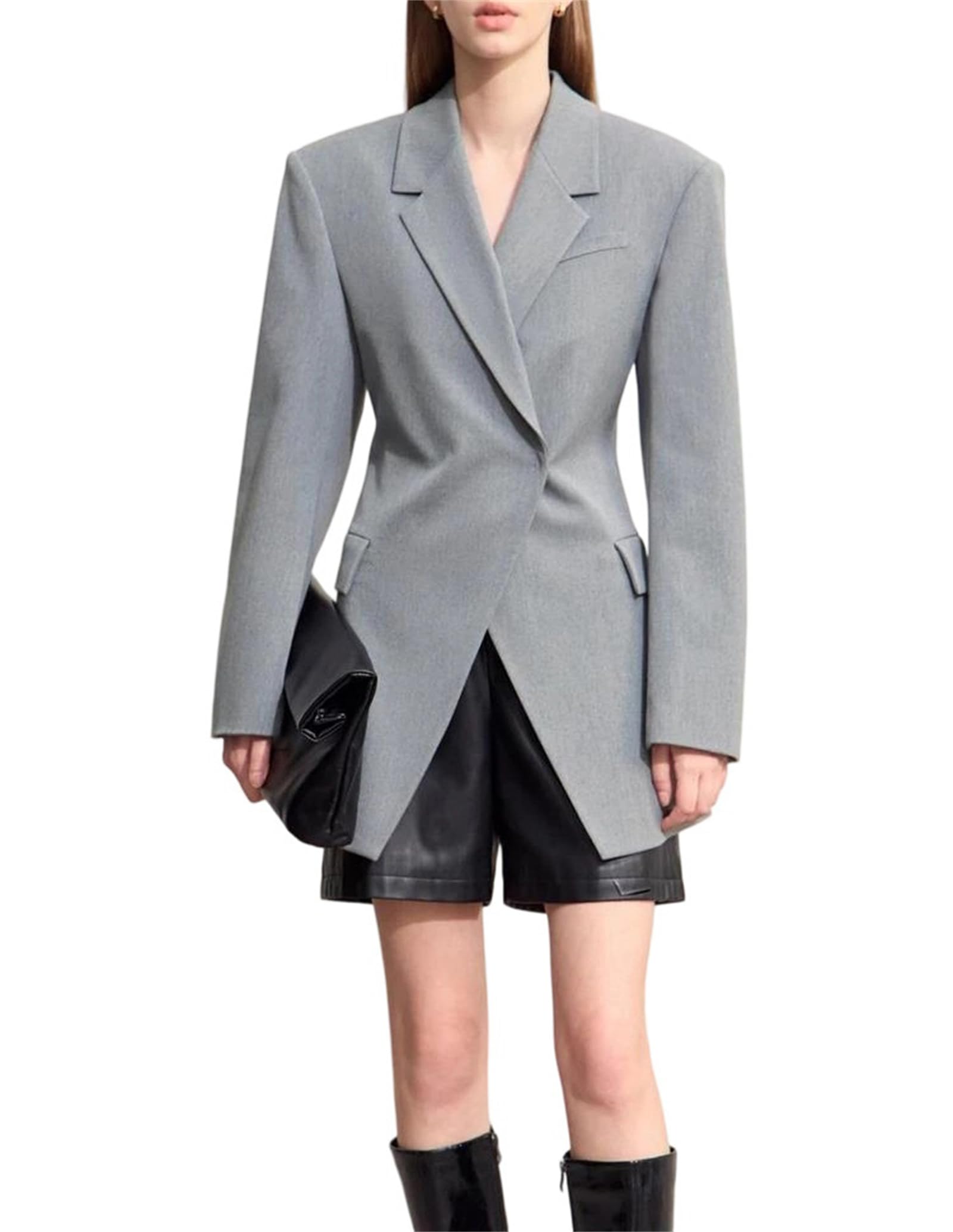 Slim Fit Vintage Long Blazer Coat