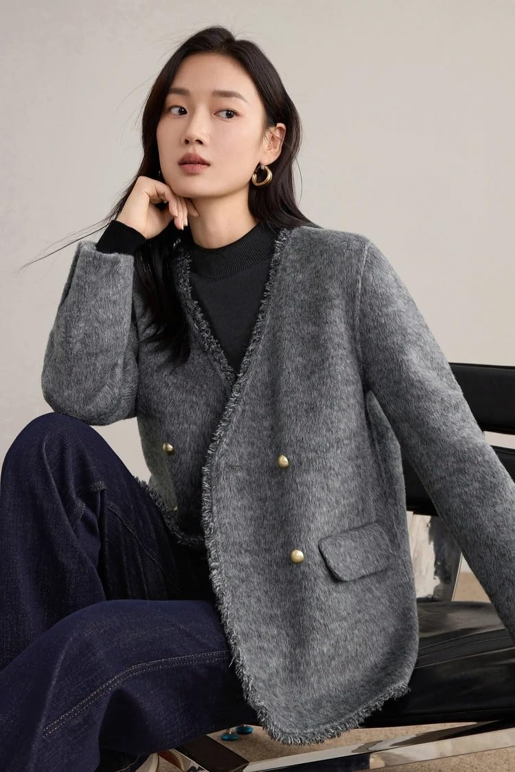 V-Neck Loose Fit Winter Coat