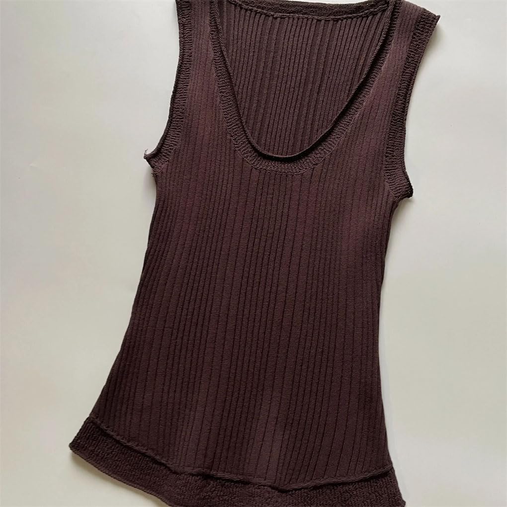 O-Neck Sleeveless Knit Tank Top