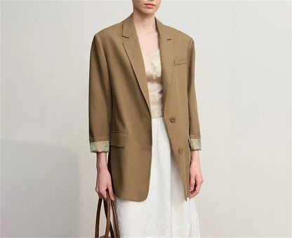 Loose Single-Breasted Blazer Jacket