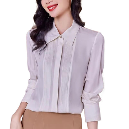 Long-Sleeve Button-Down Blouse