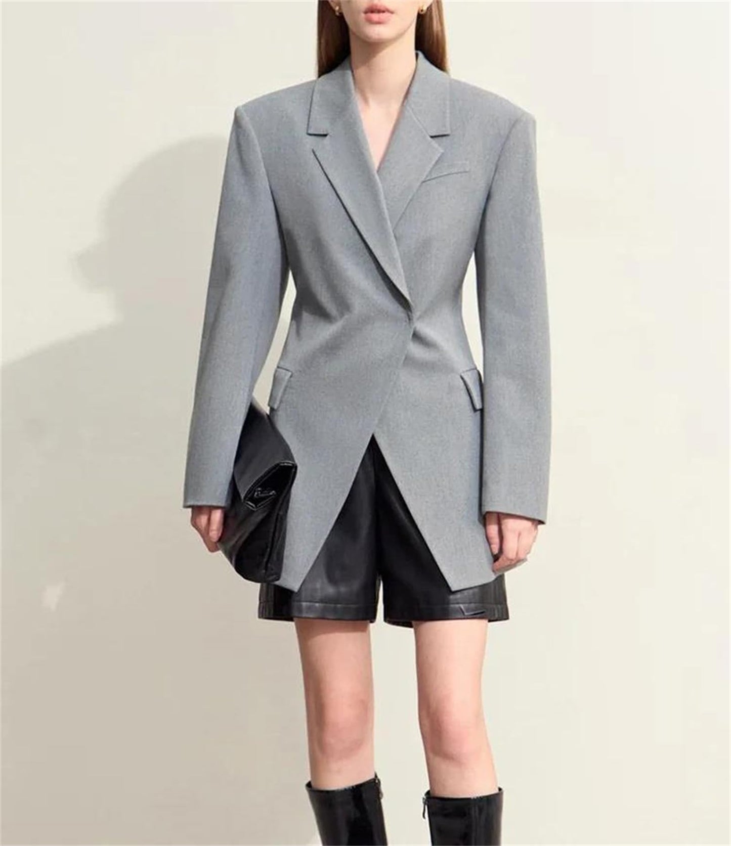 Slim Fit Vintage Long Blazer Coat