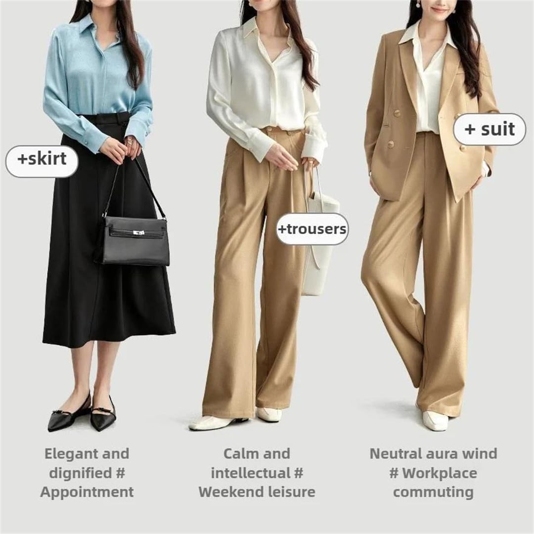 Textured V-Neck Long-Sleeve Blouse