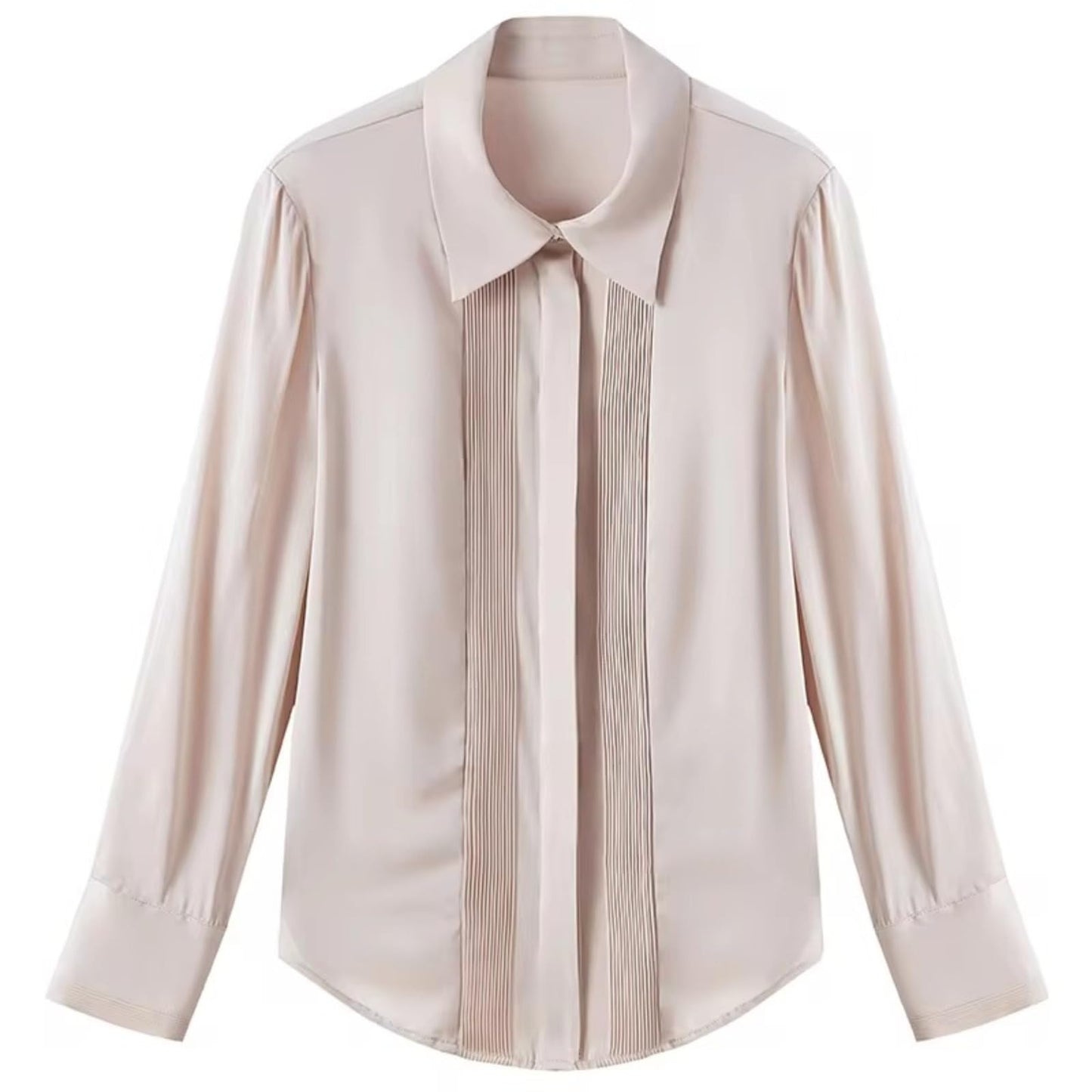 Long-Sleeve Button-Down Blouse