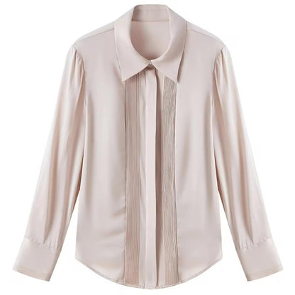 Long-Sleeve Button-Down Blouse