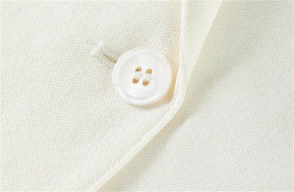 Flat Collar One-Button Cropped Blazer Jacket