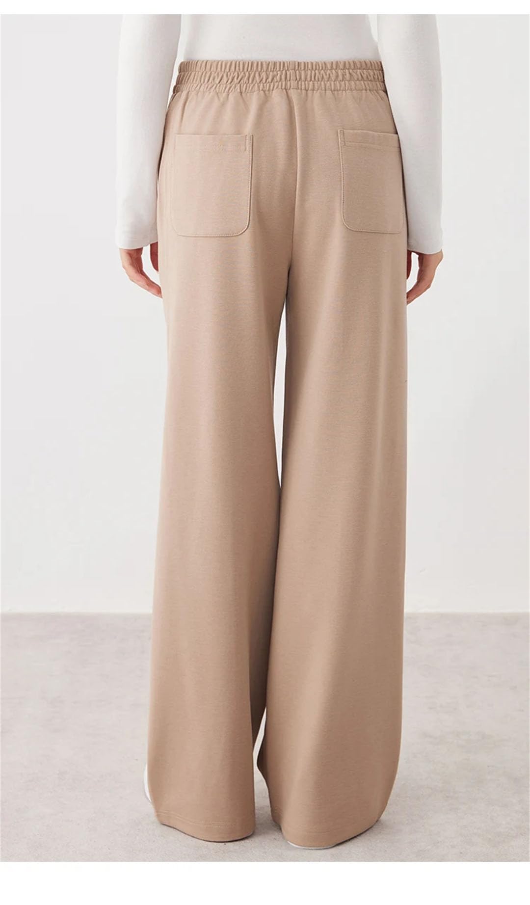 Khaki Straight Leg Trousers