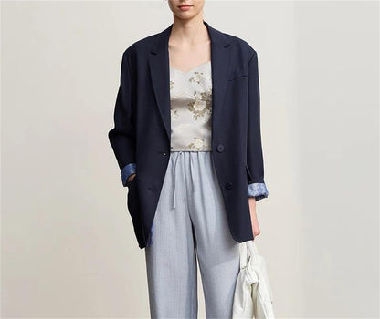 Loose Single-Breasted Blazer Jacket