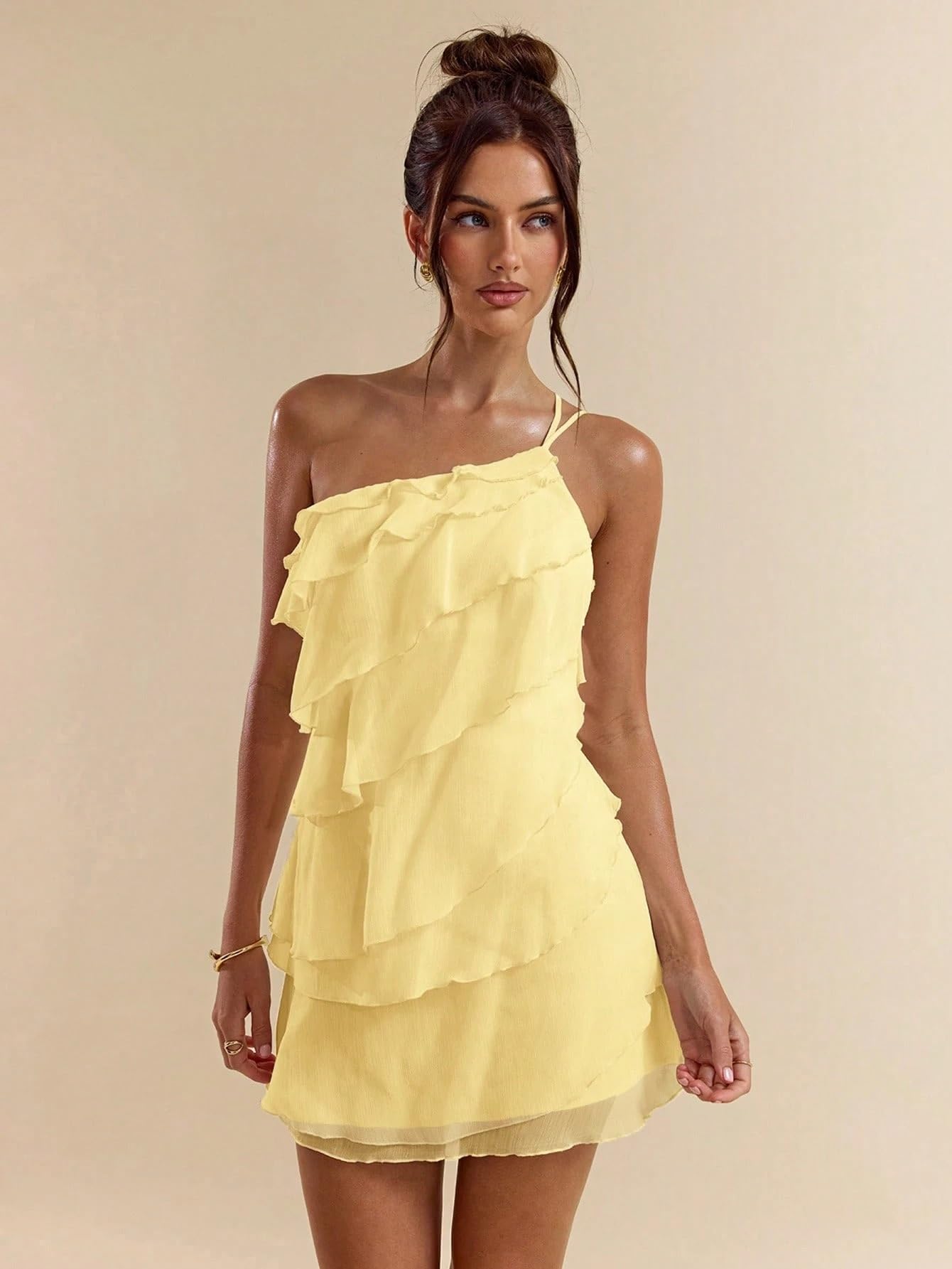 Solid Color Mini Beach Dress