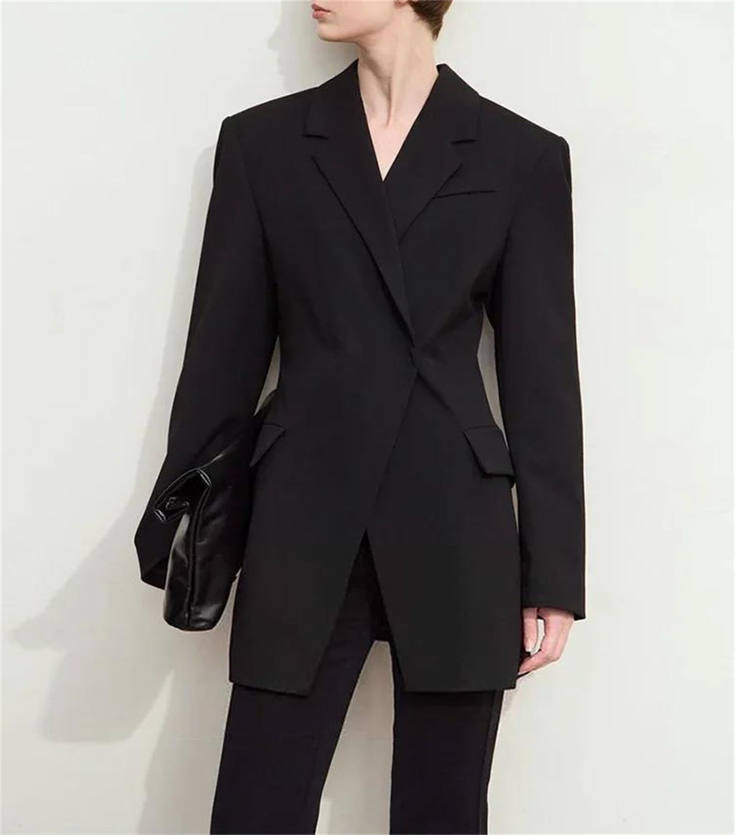 Slim Fit Vintage Long Blazer Coat