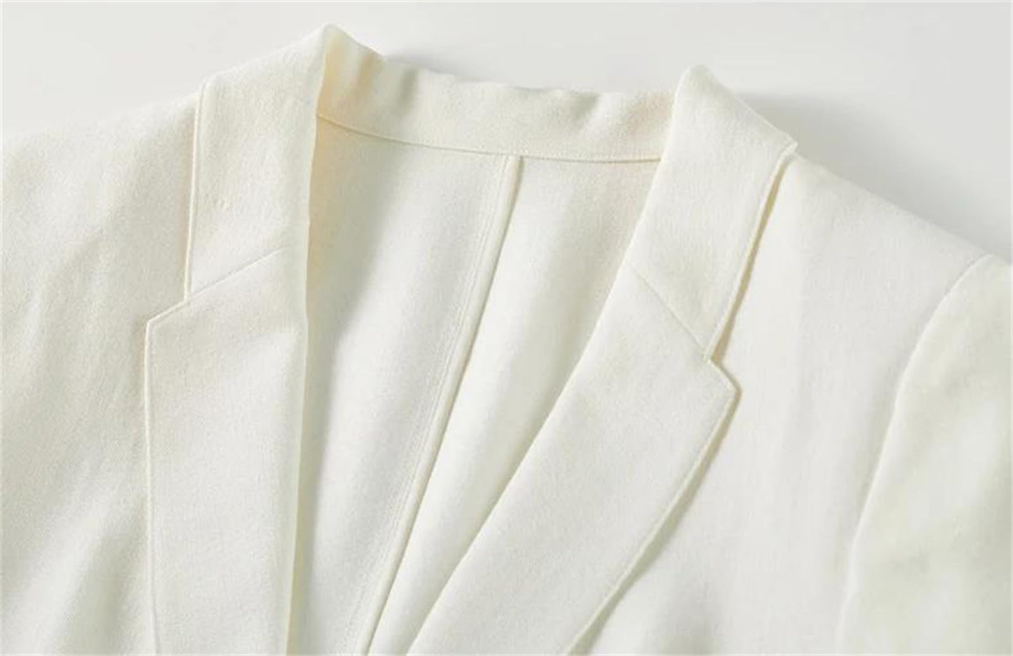 Flat Collar One-Button Cropped Blazer Jacket