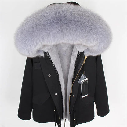 Faux Fur Collar Winter Coat
