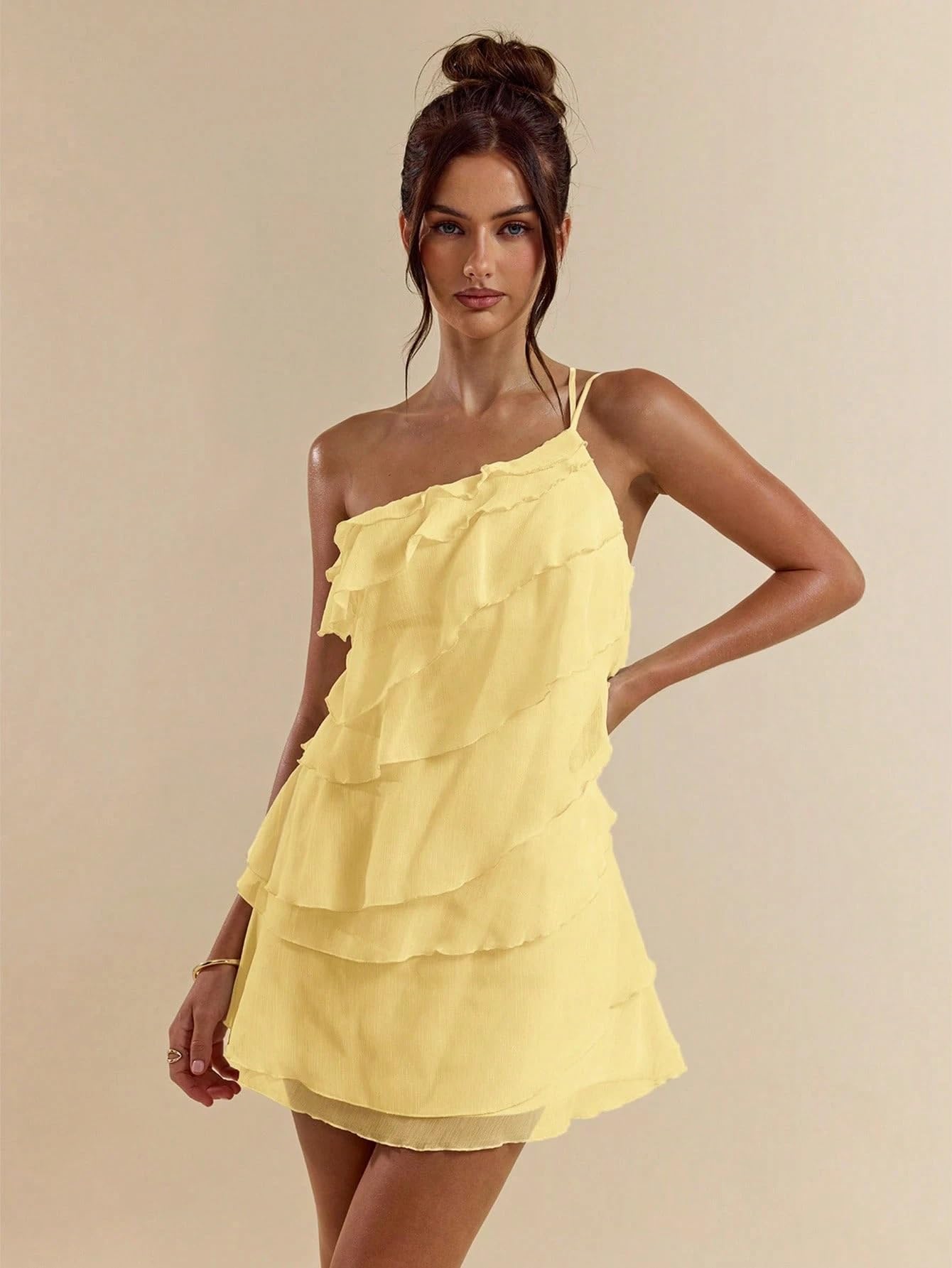 Solid Color Mini Beach Dress