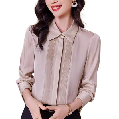 Long-Sleeve Button-Down Blouse