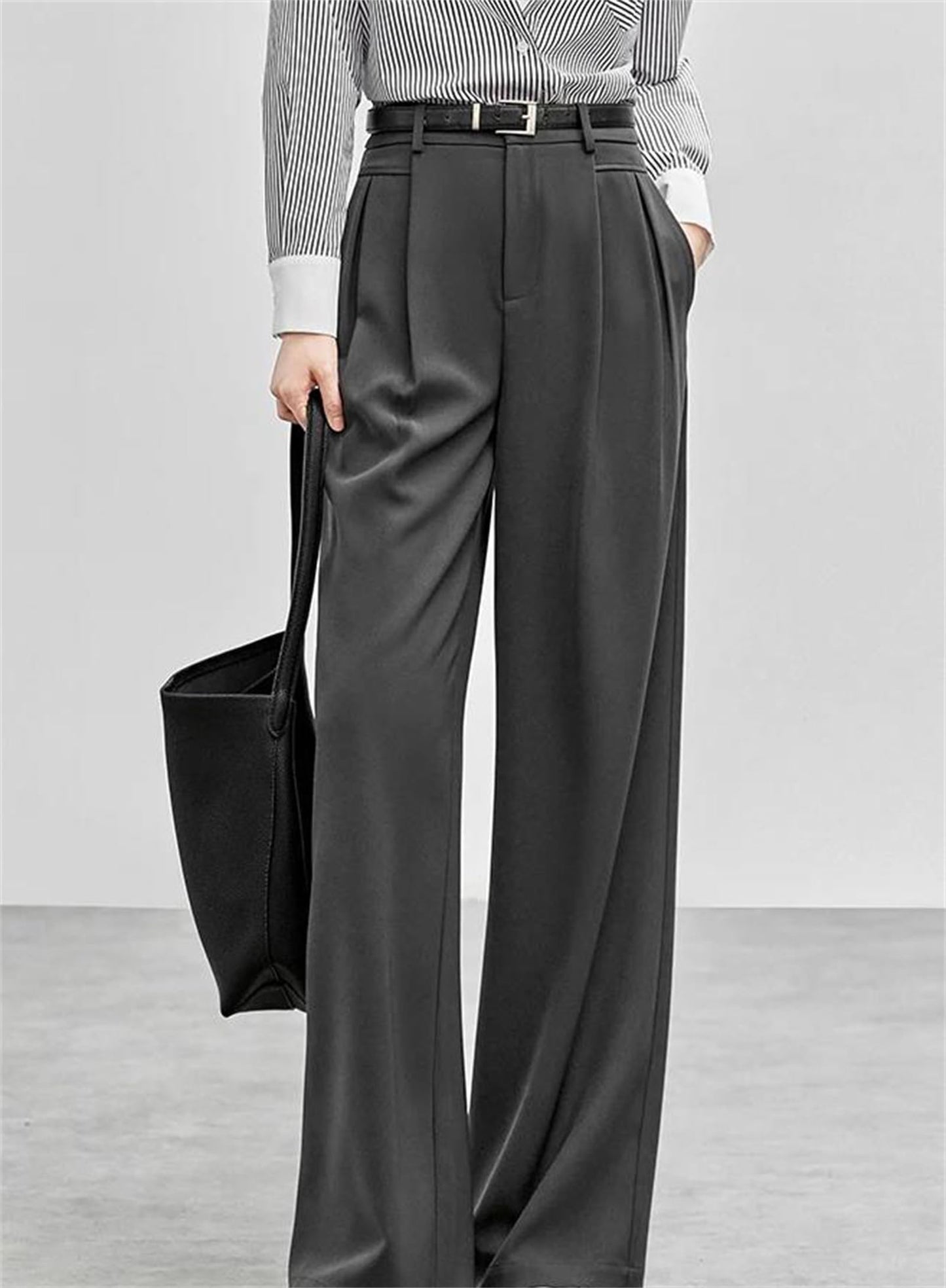 Wide Leg Full Length Straight Pants
