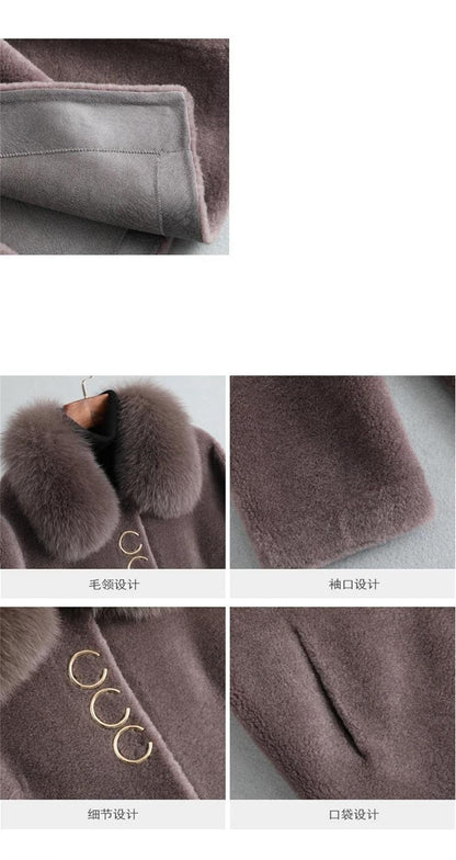 Collar Long Wool Coat