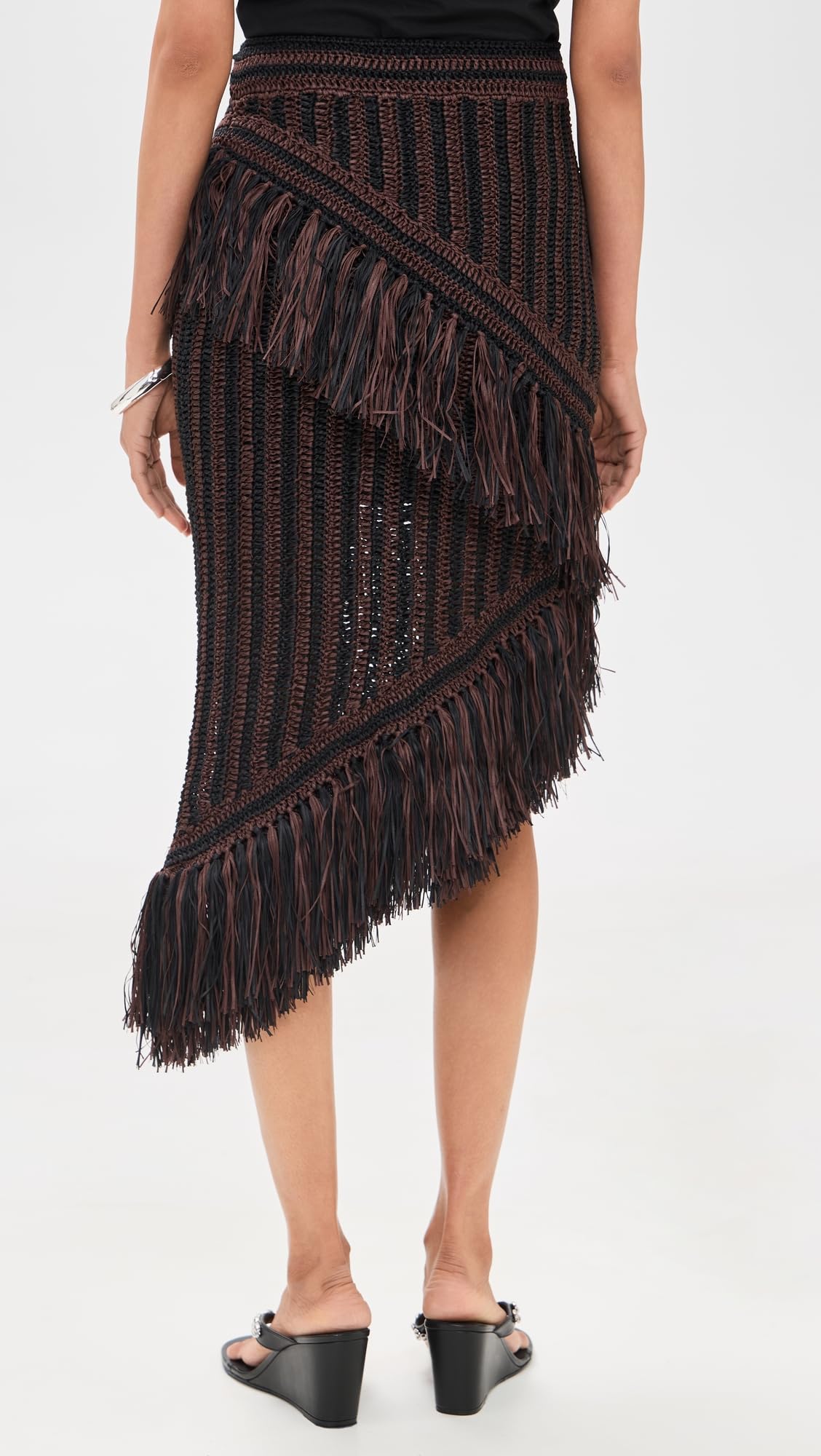 Two-Tone Midi Skirt