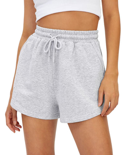 High Waist Lounge Sweat Shorts with Pockets