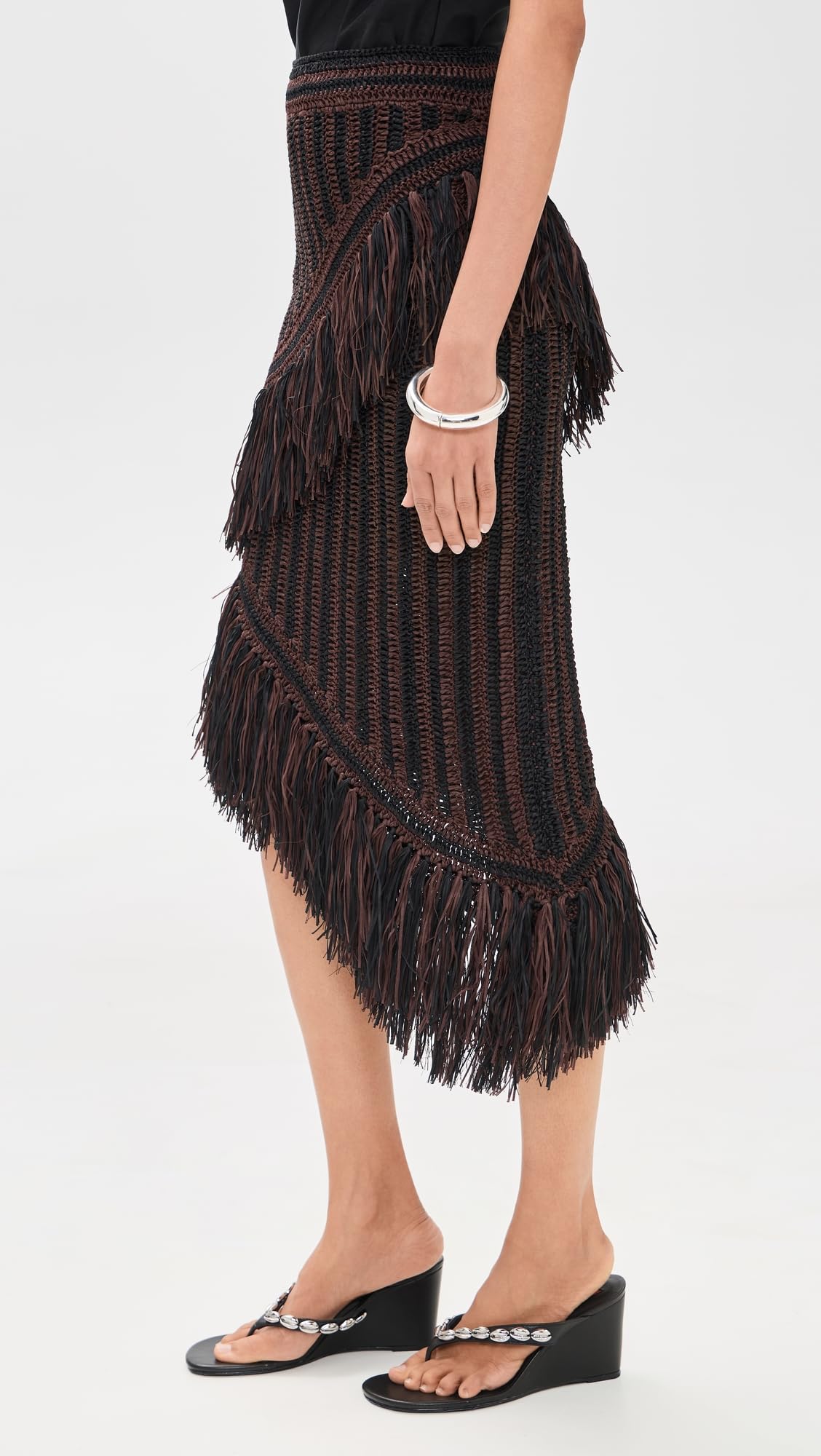 Two-Tone Midi Skirt