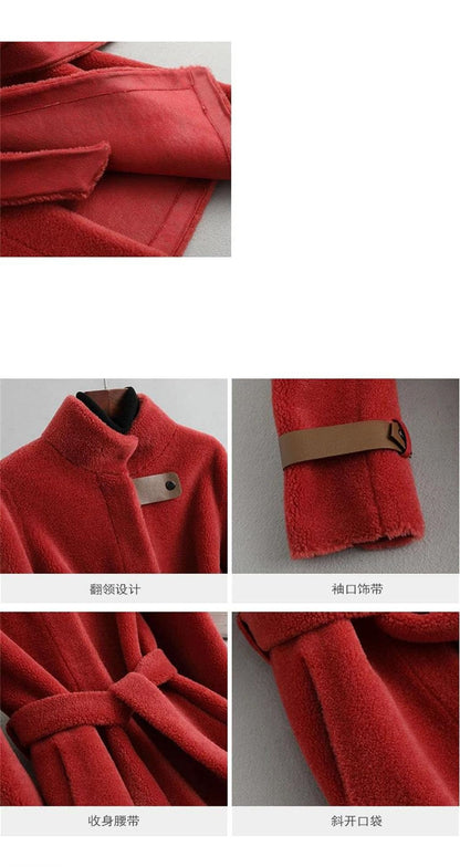 Mid-Length Wool Winter Coat