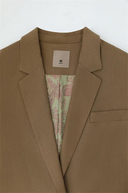 Loose Single-Breasted Blazer Jacket