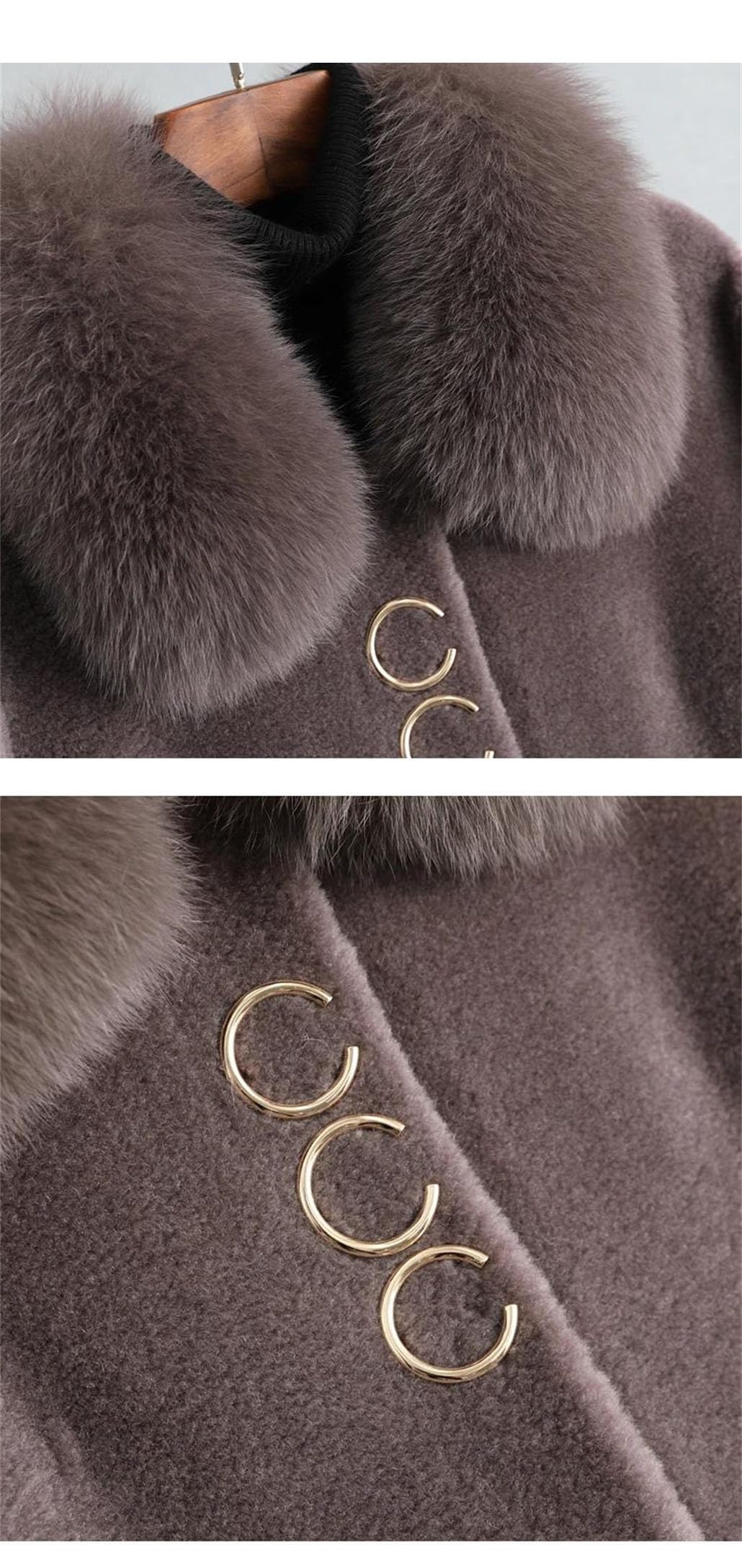 Collar Long Wool Coat