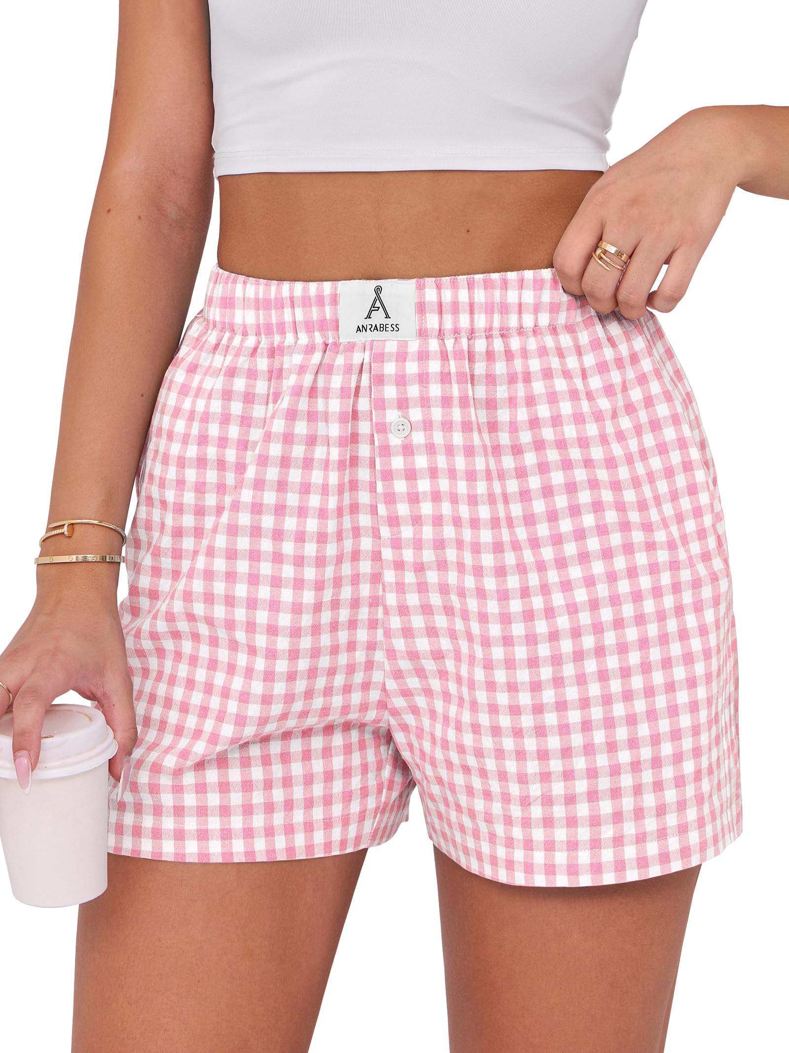 Gingham Pajama Lounge Boxer Shorts