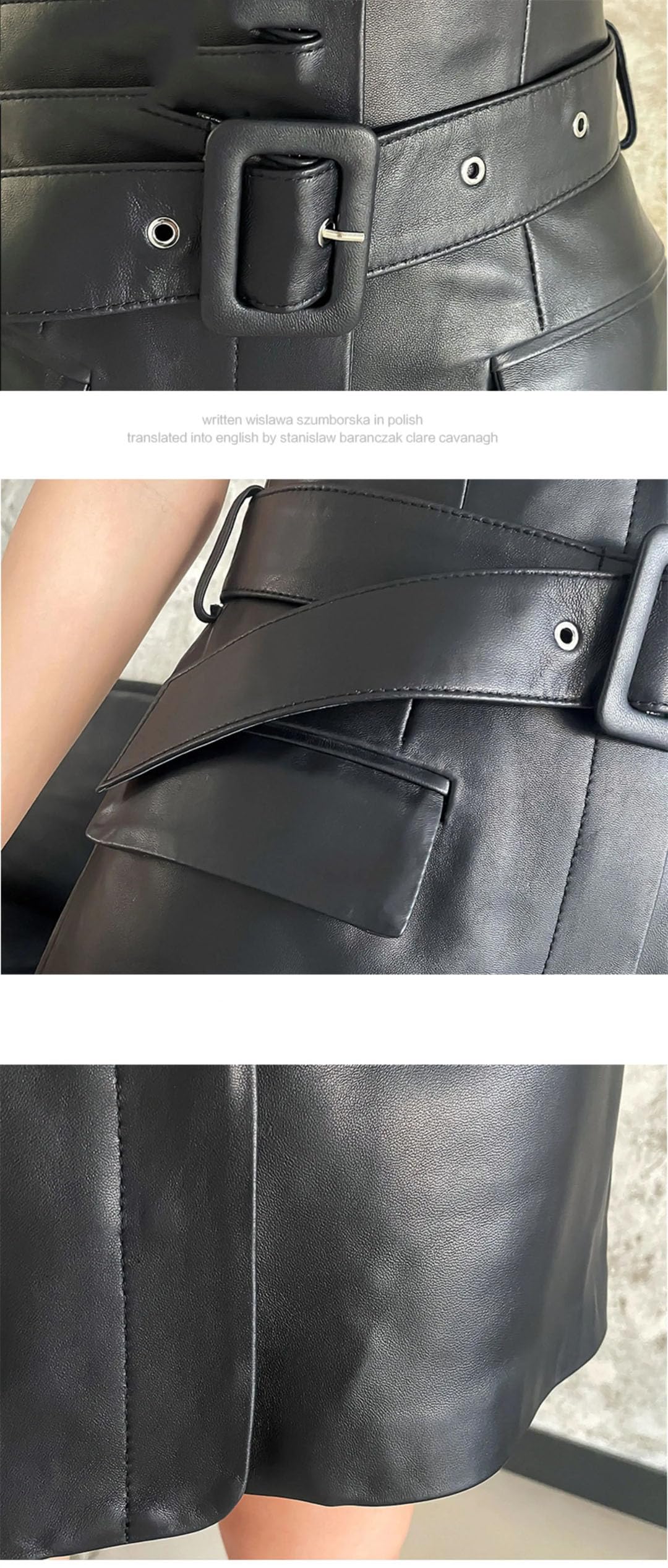 High Waist Mini Leather Skirt