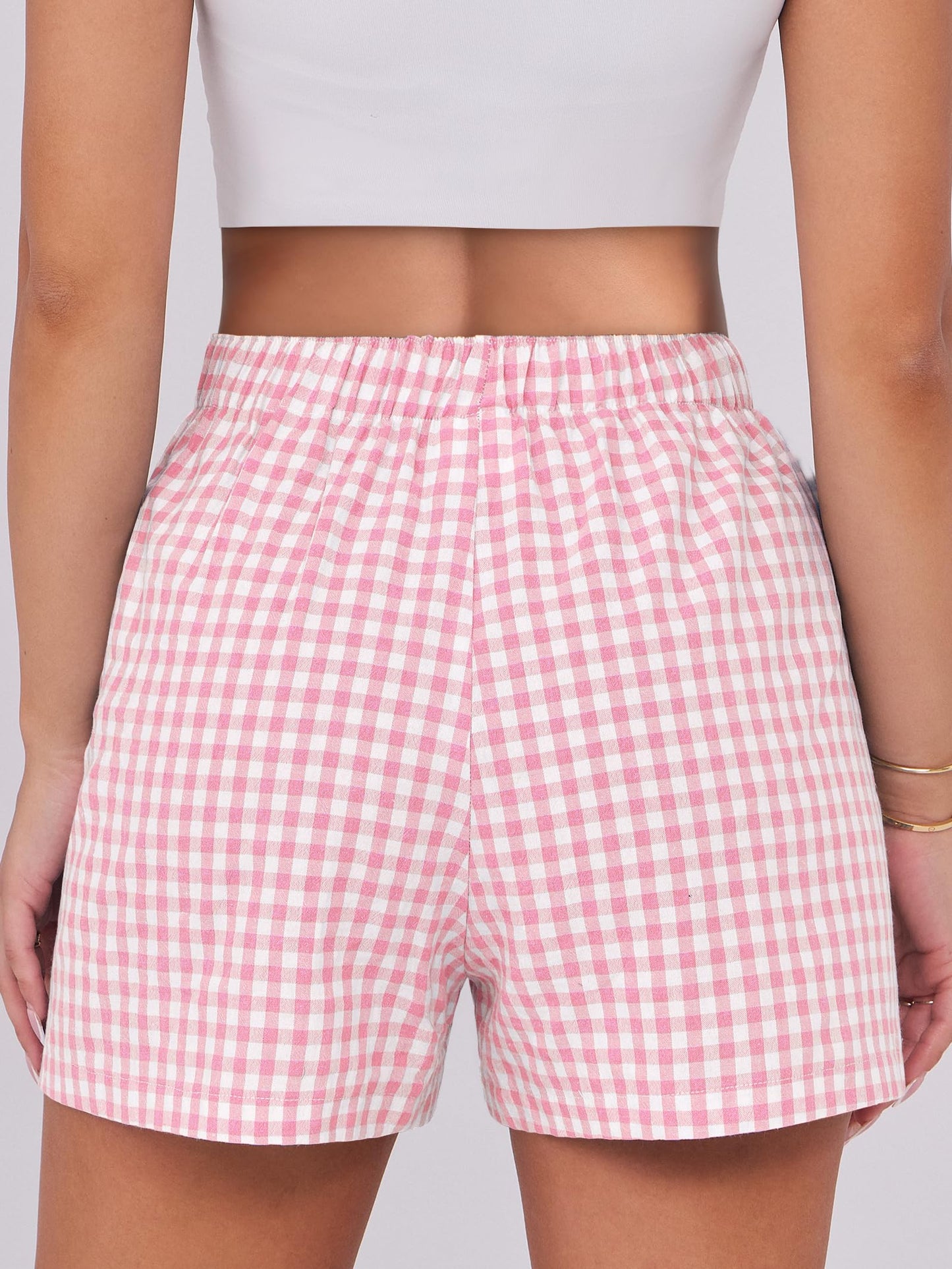 Gingham Pajama Lounge Boxer Shorts