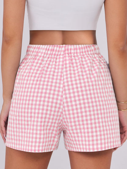 Gingham Pajama Lounge Boxer Shorts