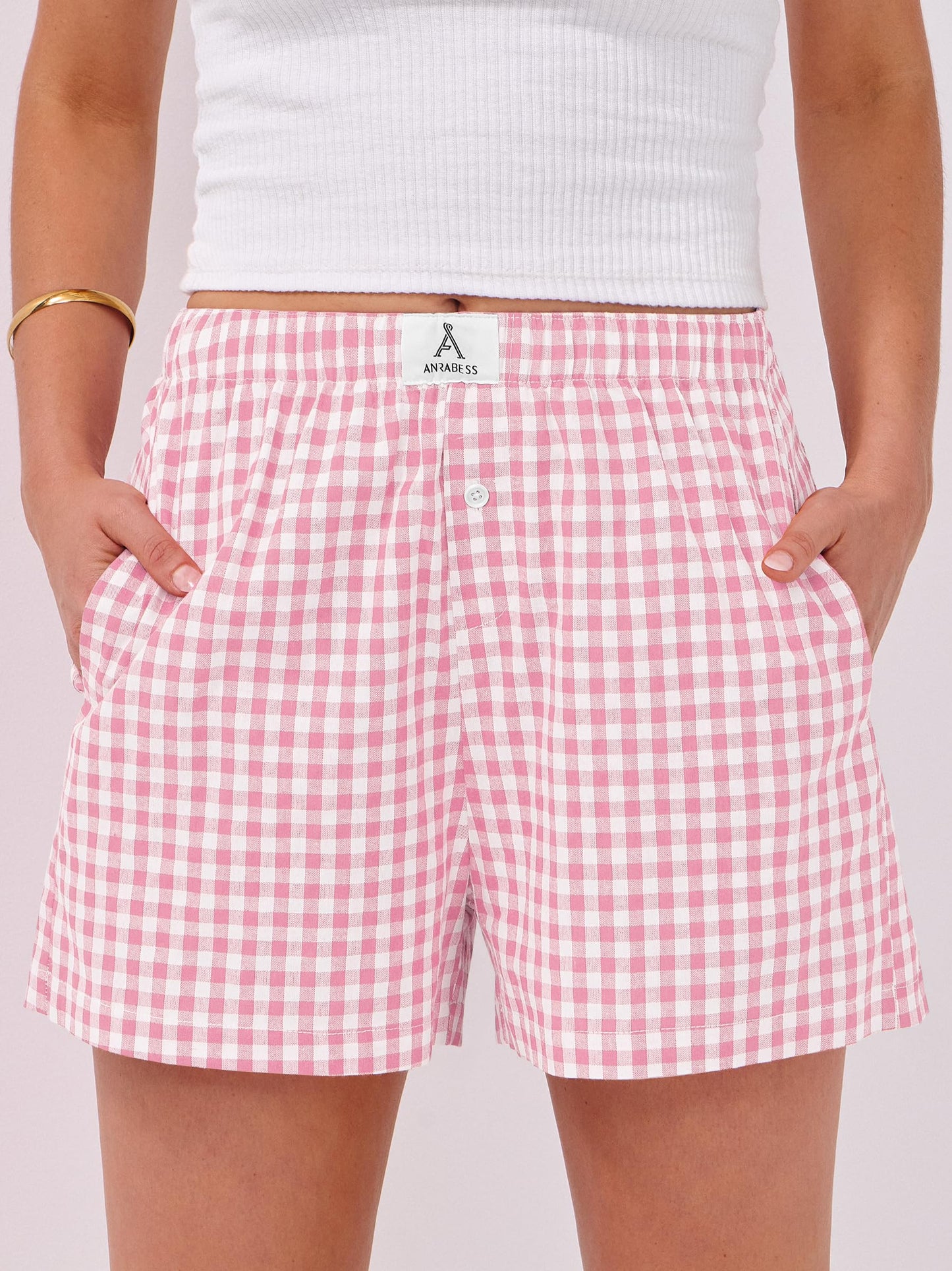 Gingham Pajama Lounge Boxer Shorts